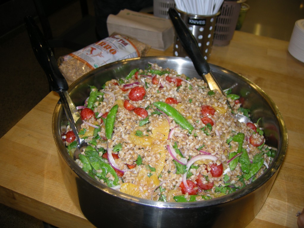 snap pea, tomato and orange salad 