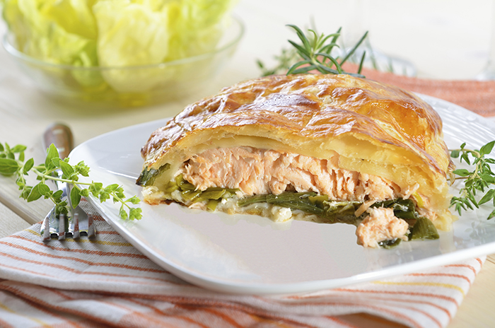 salmon in puff pastry