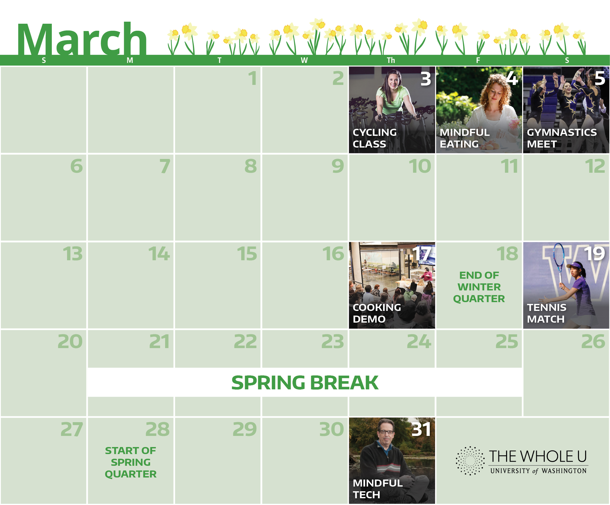 March Whole U events