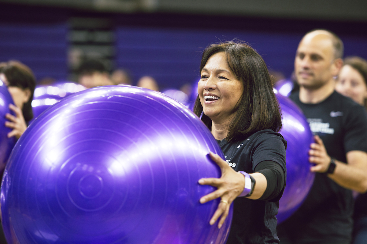 A Peek Inside The World s Largest Exercise Ball Class The Whole U